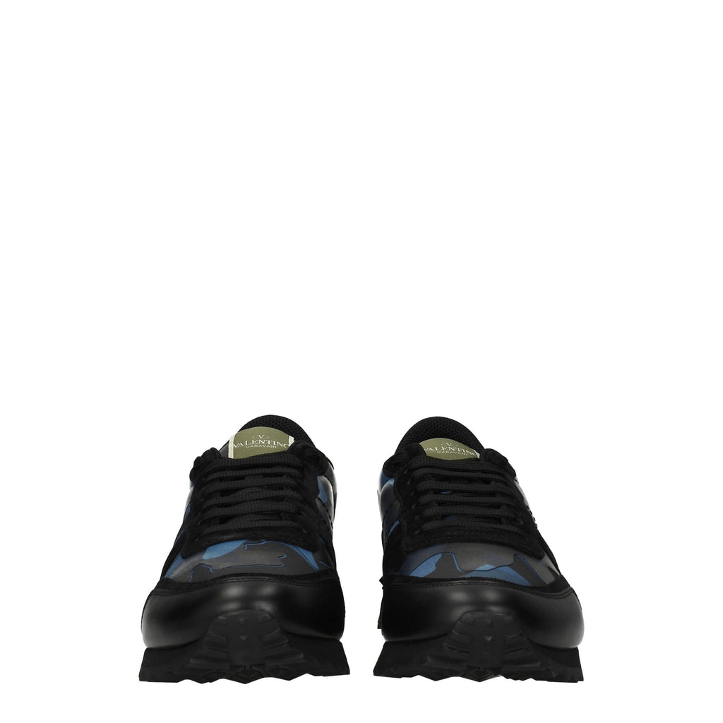 Valentino Garavani Blue Leather Low Tops