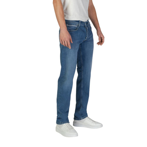 Replay Blue Cotton Relaxed Fit Jean
