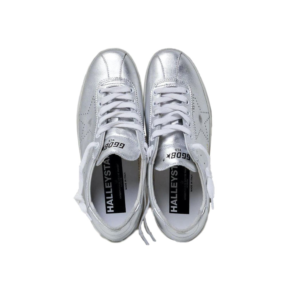 Golden Goose Gray Leather Men Sneaker